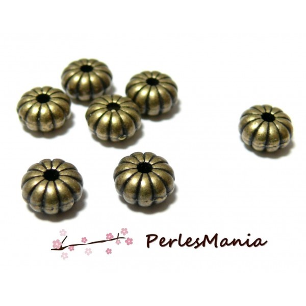 Ref 2Y1519 PAX 20 perles intercalaires POTIRON metal couleur Bronze - Photo n°1