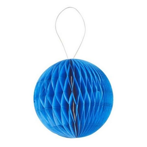 Boule alvéolée 3D 8cm bleu x4 - Photo n°1