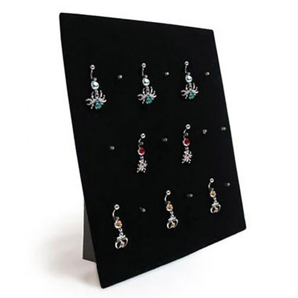 Porte bijoux présentoir à bijoux pour piercings (18 pièces) Noir - Photo n°1
