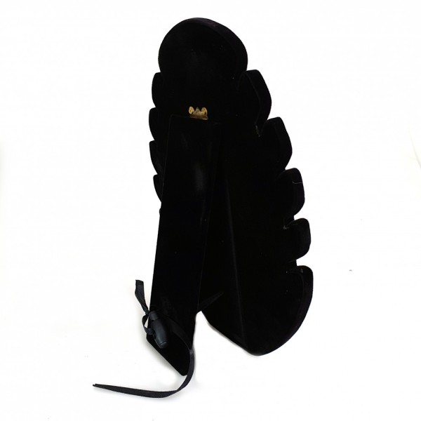 Porte bijoux présentoir pour 21 colliers vertical ovale Noir - Photo n°3