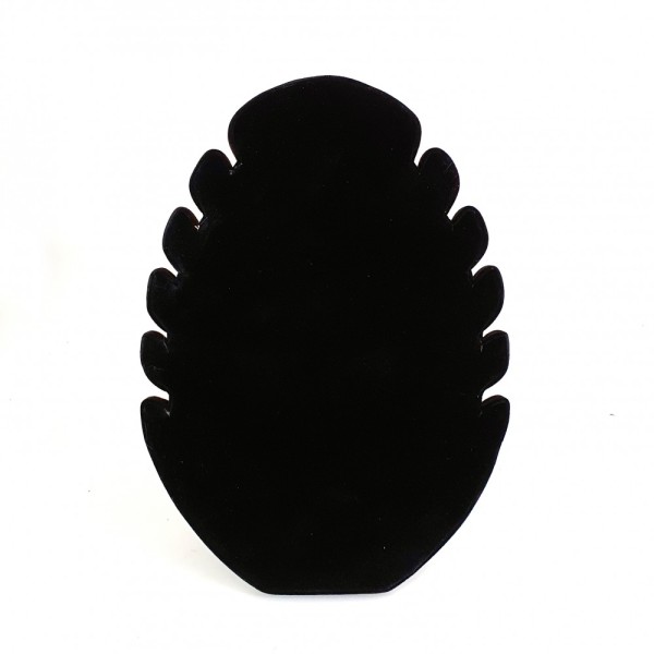 Porte bijoux présentoir pour 21 colliers vertical ovale Noir - Photo n°1