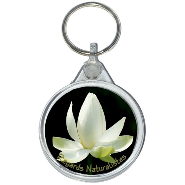 Porte clé photo lotus blanc - Photo n°1