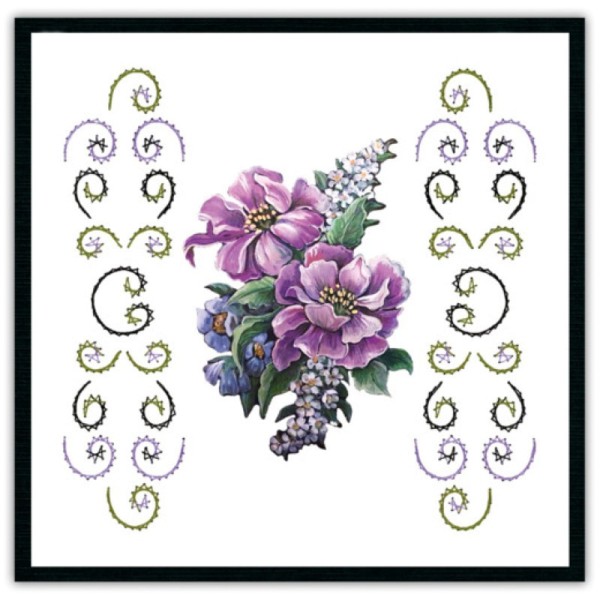 Stitch and do 174 - kit Carte 3D broderie - Fleurs gracieuses - Photo n°3
