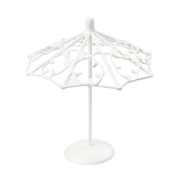 Mini parasol métal blanc - Photo n°1