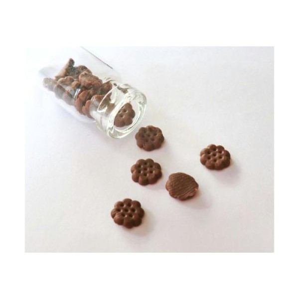 20x Miniatures Sablés Chocolat 5mm - Photo n°2