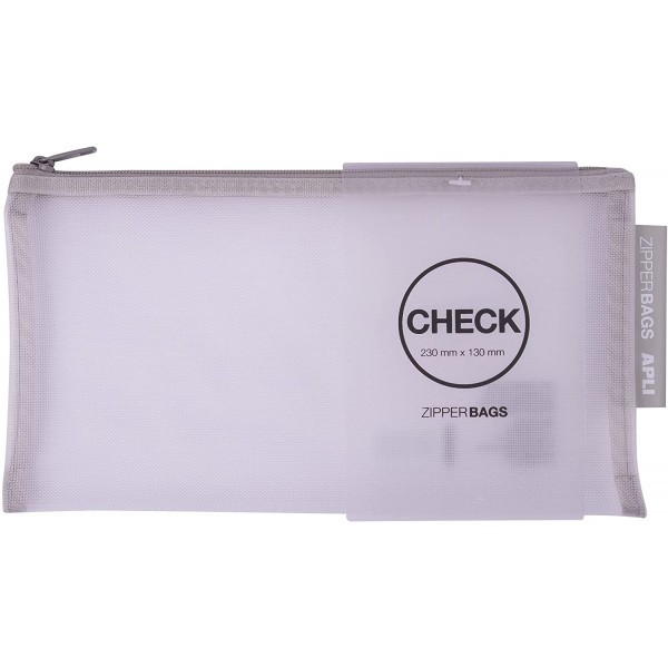 Pochette protège document en nylon chéquier assortiment couleur Apli Zipper Bags - Photo n°4