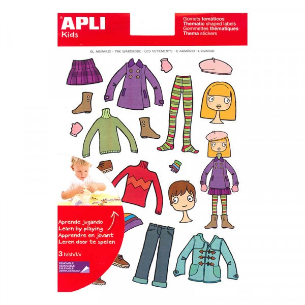 Gommettes thème les vêtements repositionnable Apli Kids - Photo n°1