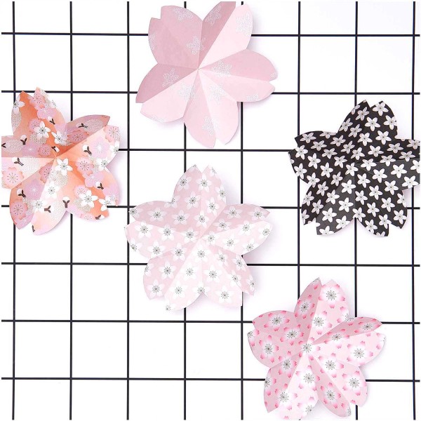 Papier Origami Sakura Rico Design - Fleurs de cerisiers - 15 x 15 cm - 50 feuilles - Photo n°2