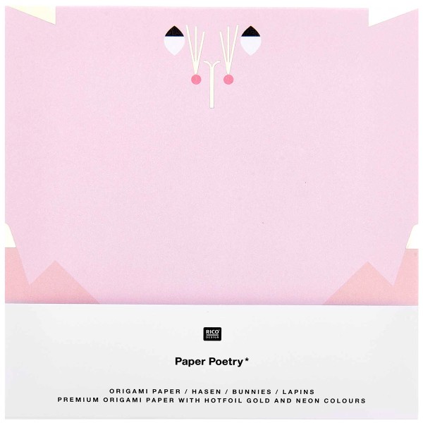 Papier Origami Sakura Rico Design - Lapins - 15 x 15 cm - 30 feuilles - Photo n°1