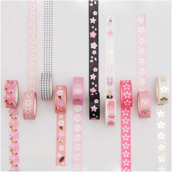 Set de masking tape Sakura - Sakura - 1,5 x 10 m - 5 pcs - Photo n°5