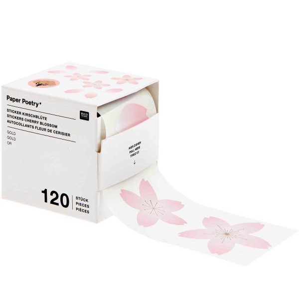 Stickers Sakura Rico Design - Pétales et Fleurs de cerisier - 120 pcs - Photo n°1
