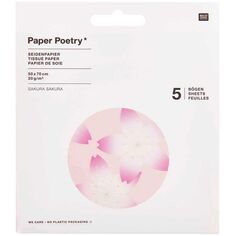 Papier de soie - 50 x 70 cm - Rose à petits pois - 6 pcs - Papier de soie  imprimé - Creavea