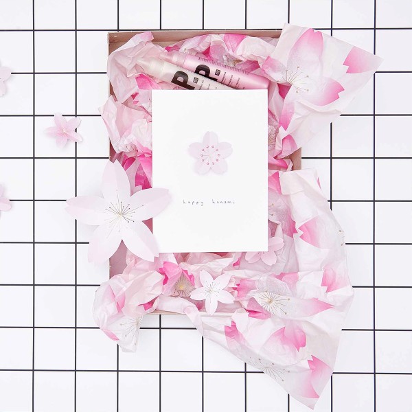 Papier de soie fleurs - Sakura - 50 x 70 cm - 5 pcs - Photo n°3