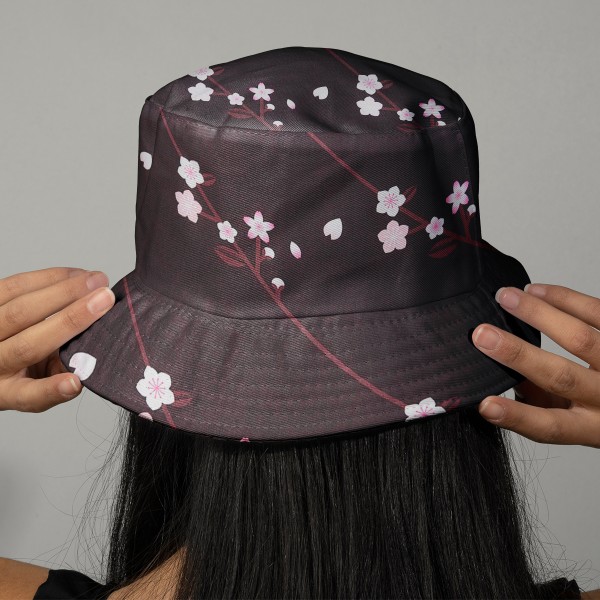 Tissu coton Sakura Rico Design - Noir - Branche de cerisier - Vendu par 10 cm - Photo n°2
