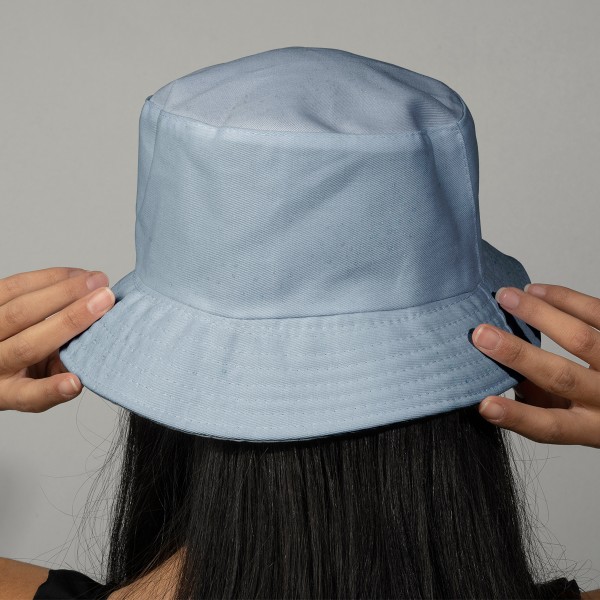 Tissu double gaze de coton Sakura Rico Design - Bleu ciel détail Foil - Par 10 cm - Photo n°5