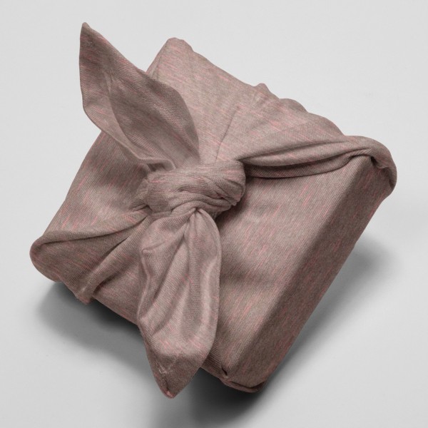 Tissu Jersey chiné Sakura Rico Design - Taupe / Rose - Vendu par 10 cm - Photo n°4