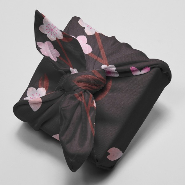 Tissu Toile coton épais Sakura Rico Design - Noir - Vendu par 10 cm - Photo n°4