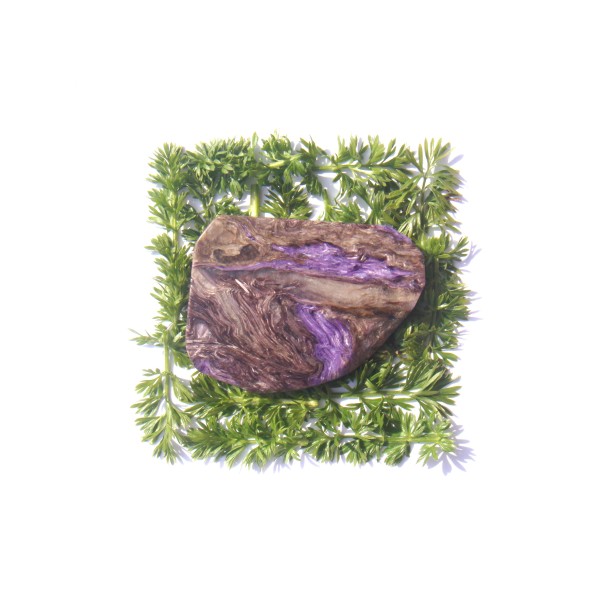 Tranche Charoïte violette multicolore 5.6 CM x 4.3 CM x 8 MM - Photo n°3
