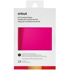 Feuilles de transfert de Foils Cricut - Assortiment Rubis - 10,1 x 15,2 cm - 24 pcs