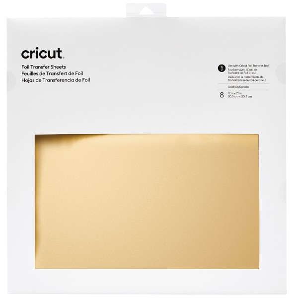 Feuilles de transfert de Foils Cricut - Doré & Blanc - 30,5 x 30,5 cm - 8 pcs - Photo n°1