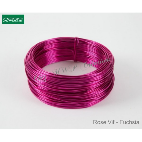 fil aluminium 2mm x 60 metres Rose Vif - Photo n°1