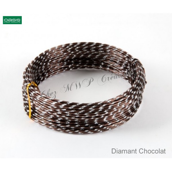 fil aluminium diamant 2mm x 30 metres Chocolat - Photo n°2