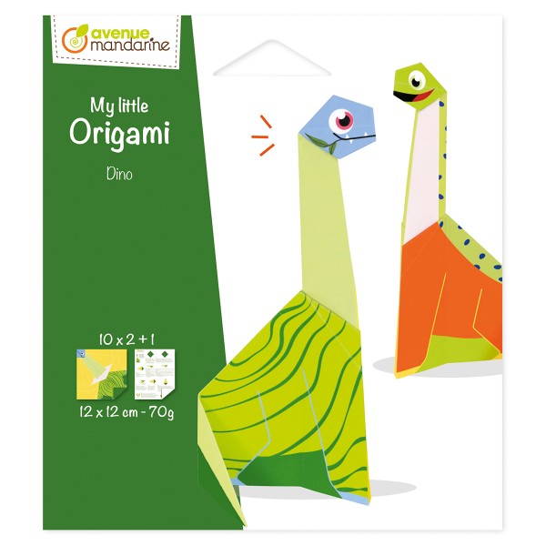 Mini kit My little Origami - Dinosaures - 20 feuilles - Photo n°1