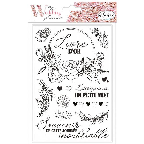 Tampons Stampo My wedding planner - Livre d'or - 14 pcs - Photo n°1