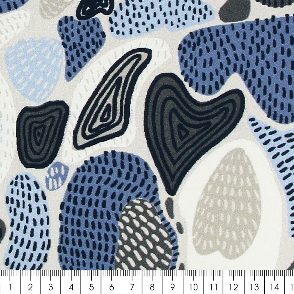 Tissu coton Frou Frou Collection Fodere - Pierre - Vendu par 10 cm - Photo n°2