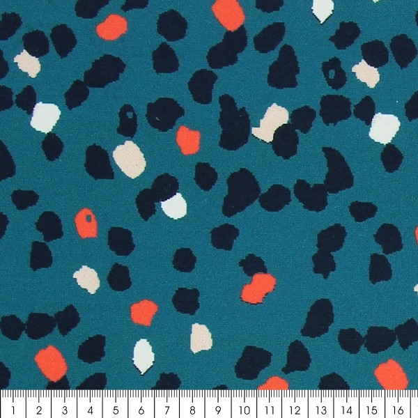 Tissu coton Frou Frou Collection Pollen - Bora Bora - Vendu par 10 cm - Photo n°3
