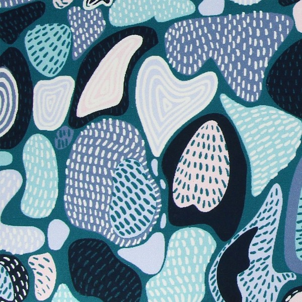 Tissu coton Frou Frou Collection Fodere - Bora Bora - Vendu par 10 cm - Photo n°1