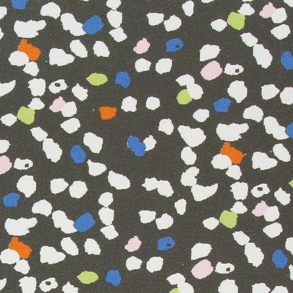 Tissu coton Frou Frou Collection Pollen - Kaki - Vendu par 10 cm - Photo n°1