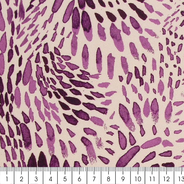 Tissu coton Frou Frou Collection Faune - Prune Délicate - Vendu par 10 cm - Photo n°3