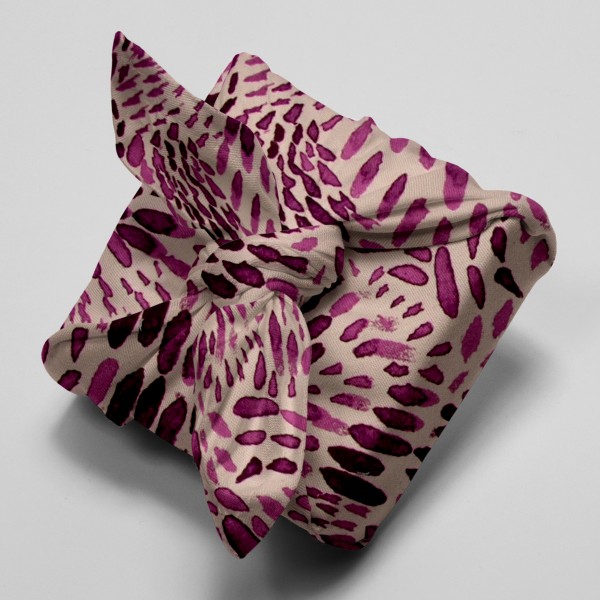 Tissu coton Frou Frou Collection Faune - Prune Délicate - Vendu par 10 cm - Photo n°4