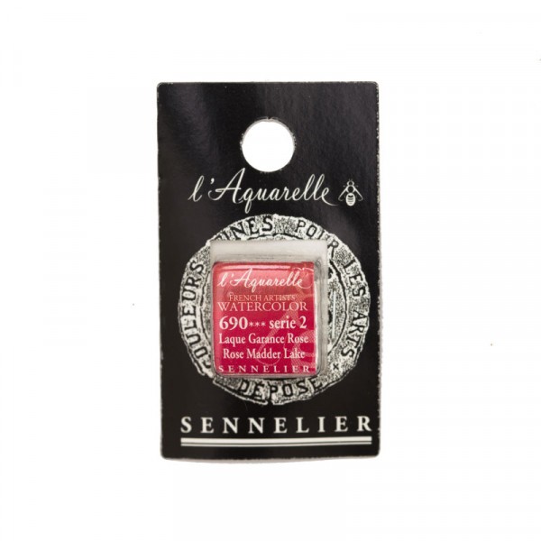 Aquarelle Extra-Fine 1/2 Godet Laque Garance Rose Sennelier - Photo n°1