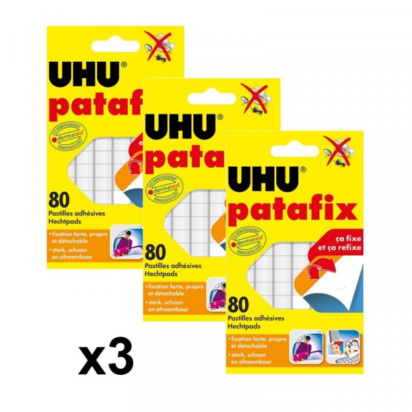 Lot de 3 paquets de pastilles adhésives blanches UHU - Photo n°1