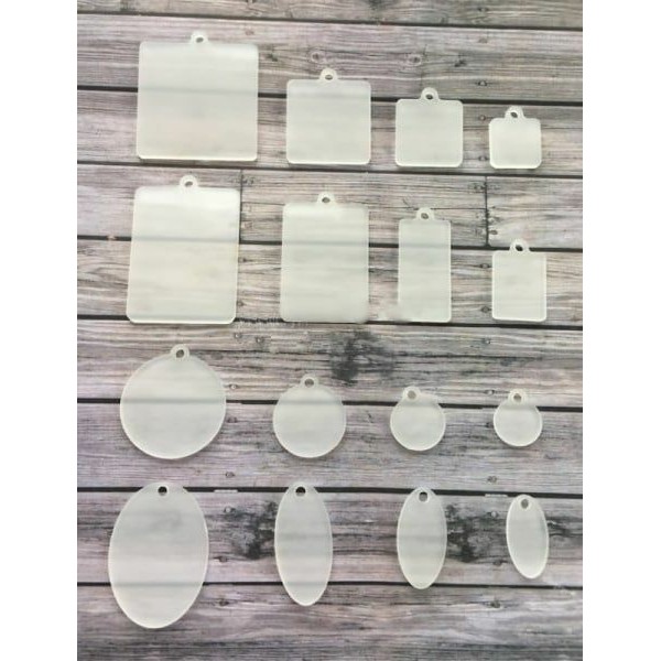 16pc ensemble mat mélange acrylique plastique étiquettes peinture découpage blancs bricolage Décor A - Photo n°2