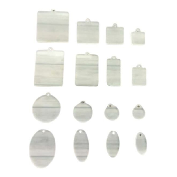 16pc ensemble mat mélange acrylique plastique étiquettes peinture découpage blancs bricolage Décor A - Photo n°1