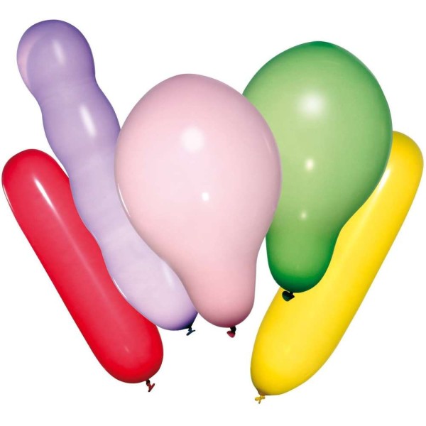 Ballons gonflables - Formes et couleurs assorties - Photo n°1