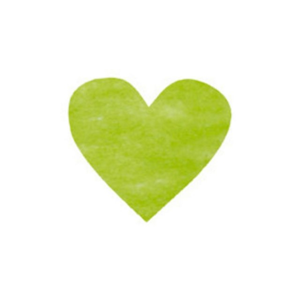 Confettis papier coeur vert anis - Photo n°1