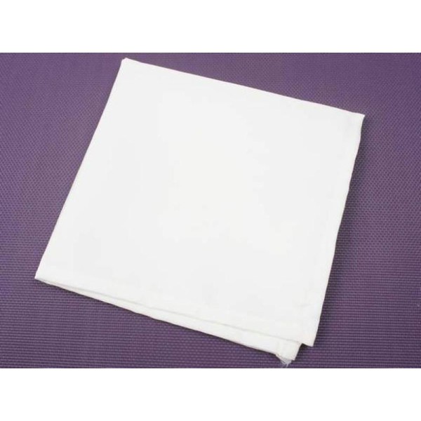 Serviette de table polyester unie blanc - Photo n°1