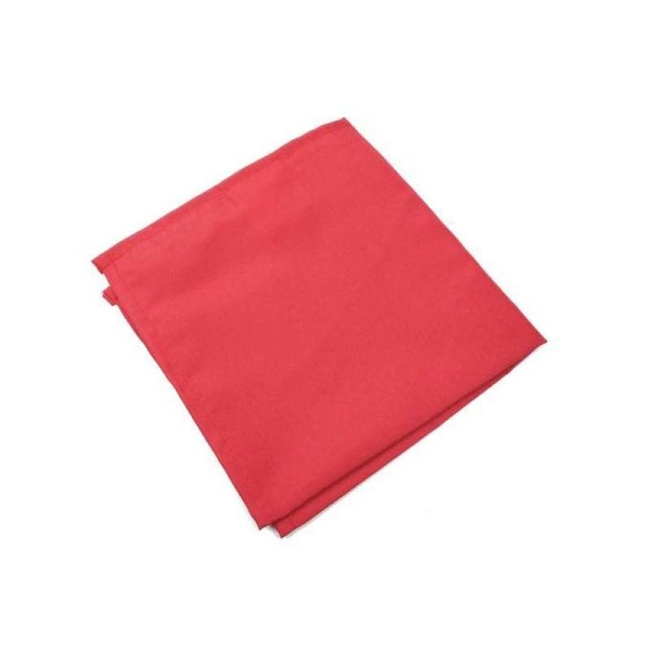 Serviette de table polyester unie rouge - Photo n°1