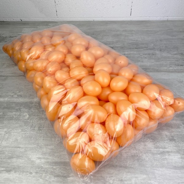 Lot XXL 250 Oeufs en plastique Orange clair, hauteur 6 cm, déco de Pâques et chasse aux oeufs - Photo n°2
