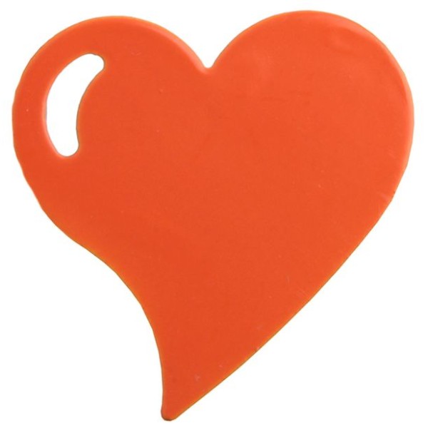 Coeur métal sur pince orange x4 - Photo n°1