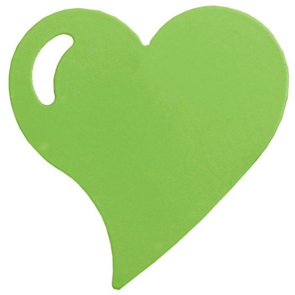 Coeur métal sur pince vert anis x4 - Photo n°1