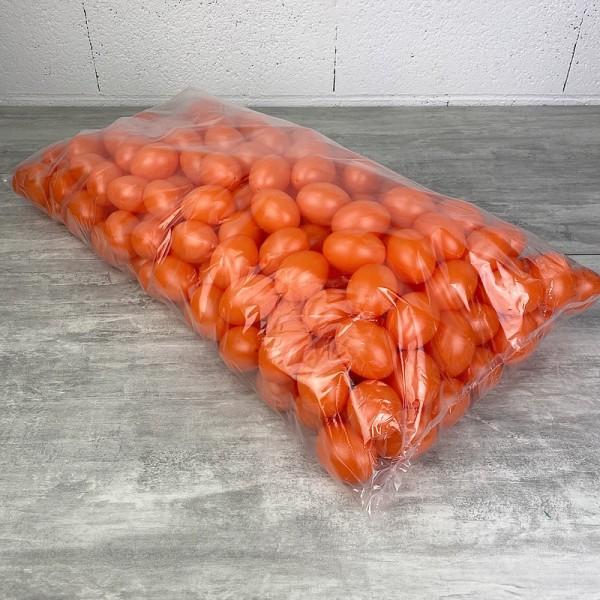 Lot XXL 250 Oeufs en plastique Orange brillant, hauteur 6 cm, déco de Pâques et chasse aux oeufs - Photo n°3