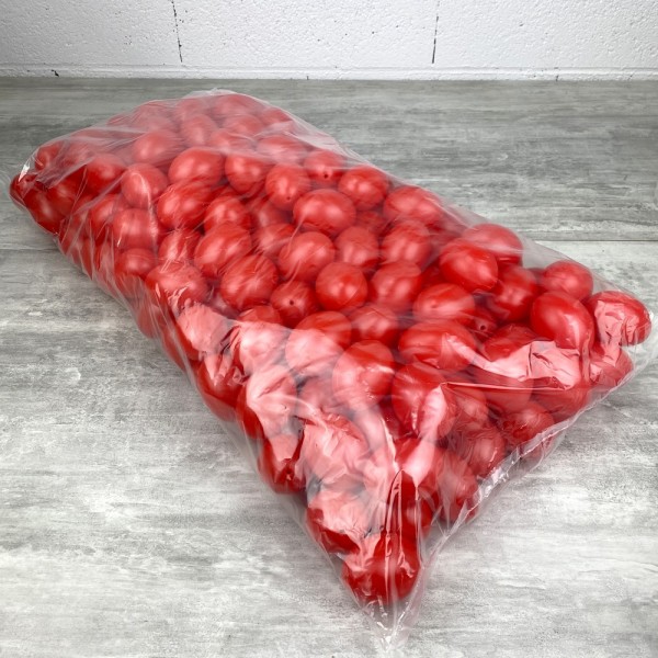 Lot XXL 250 Oeufs en plastique Rouge brillant, hauteur 6 cm, déco de Pâques et chasse aux oeufs - Photo n°3