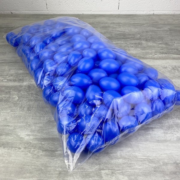 Lot XXL 250 Oeufs en plastique Bleu brillant, hauteur 6 cm, déco de Pâques et chasse aux oeufs - Photo n°3