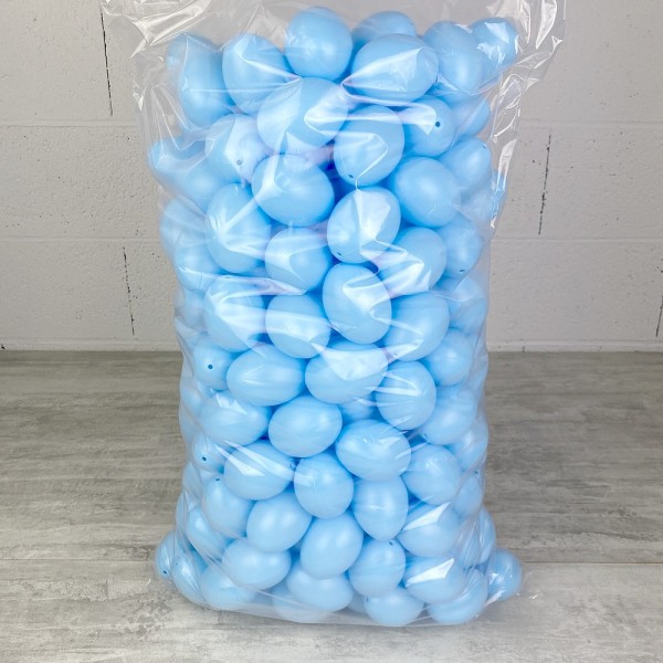 Lot XXL 250 Oeufs en plastique Bleu clair, hauteur 6 cm, déco de Pâques et chasse aux oeufs - Photo n°1