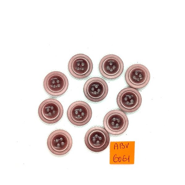 11 Boutons en résine marron et taupe - 18mm - ABV6061 - Photo n°1